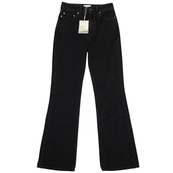 Ganni Black Flare Jeans for Women - Picture 1 of 7
